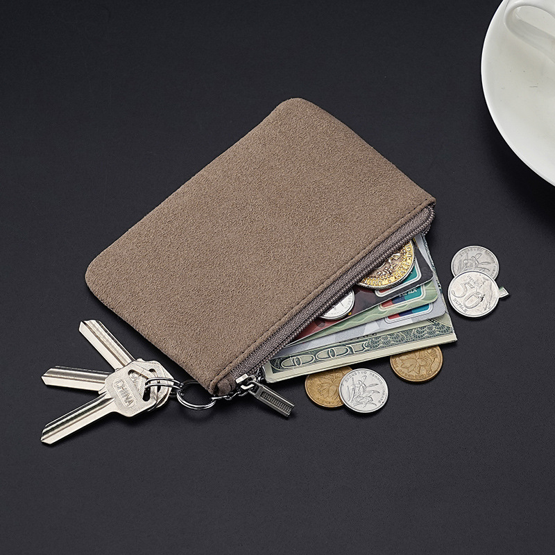 Men's coin purse, fur money bag, storage bag, card case, card holder, key case, loose change card case, cute wallet for women details Picture
