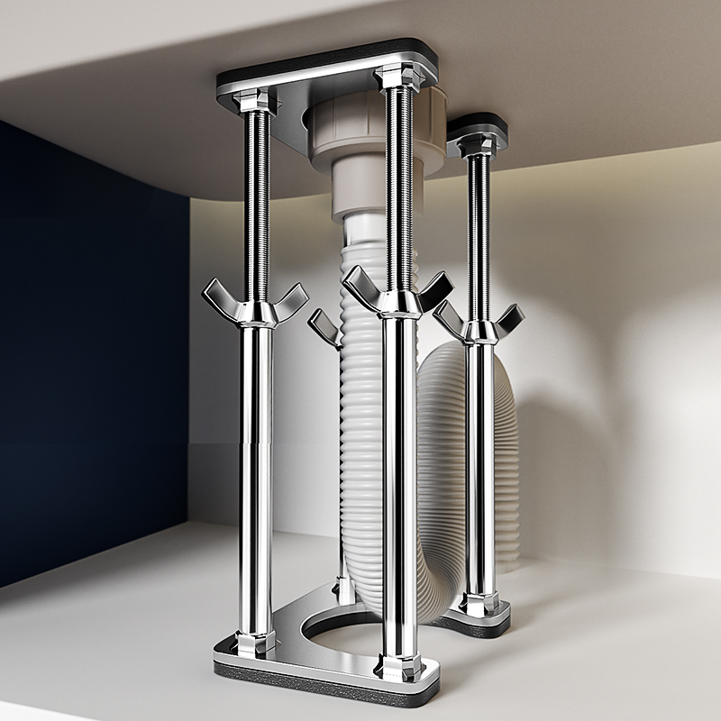 Under-counter basin support frame pole bracket, kitchen sink bracket, fixed washbasin, special stainless steel for washing face and vegetables basin full figure