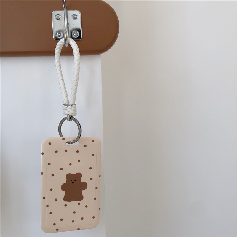 Bow rabbit plush card holder, cute animal meal card for Korean campus, Polaroid idol mini card display pendant Application Scenario