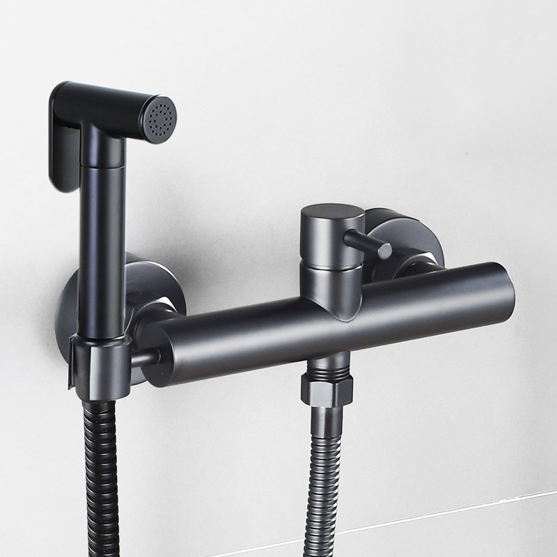 New all-copper bidet faucet, cross-border bidet faucet, washbasin faucet, cold and hot water toilet companion, spray gun details Picture
