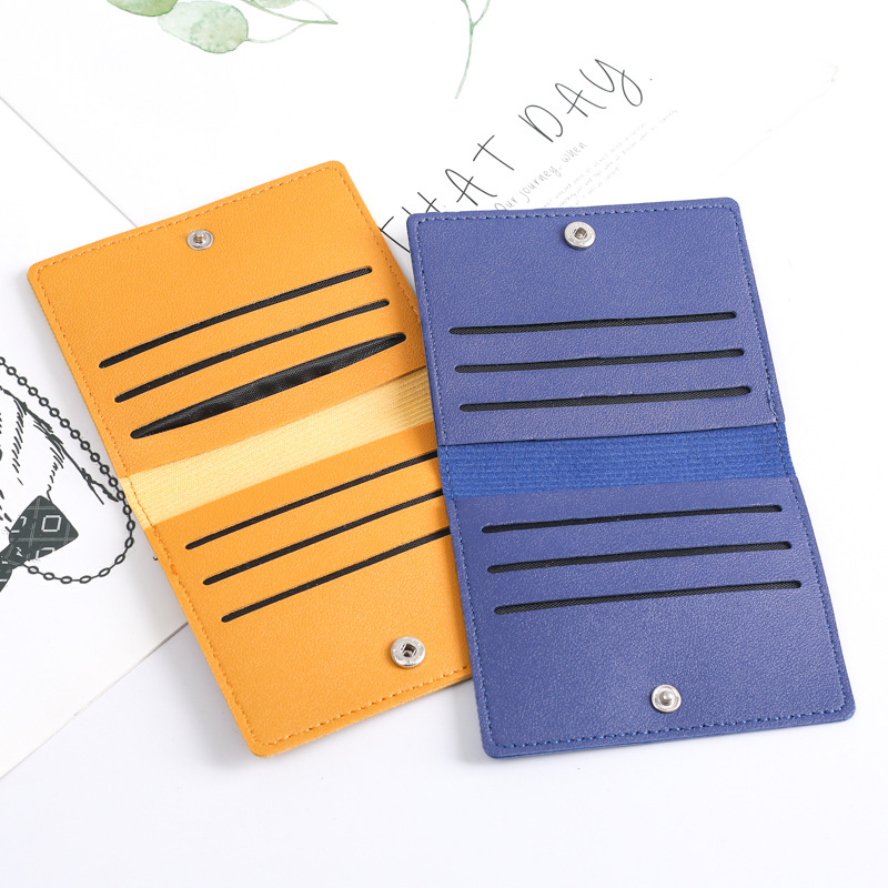 Ultra-thin and compact card case, bank ID card holder, driver's license small wallet, simple and thin, large capacity card case full figure