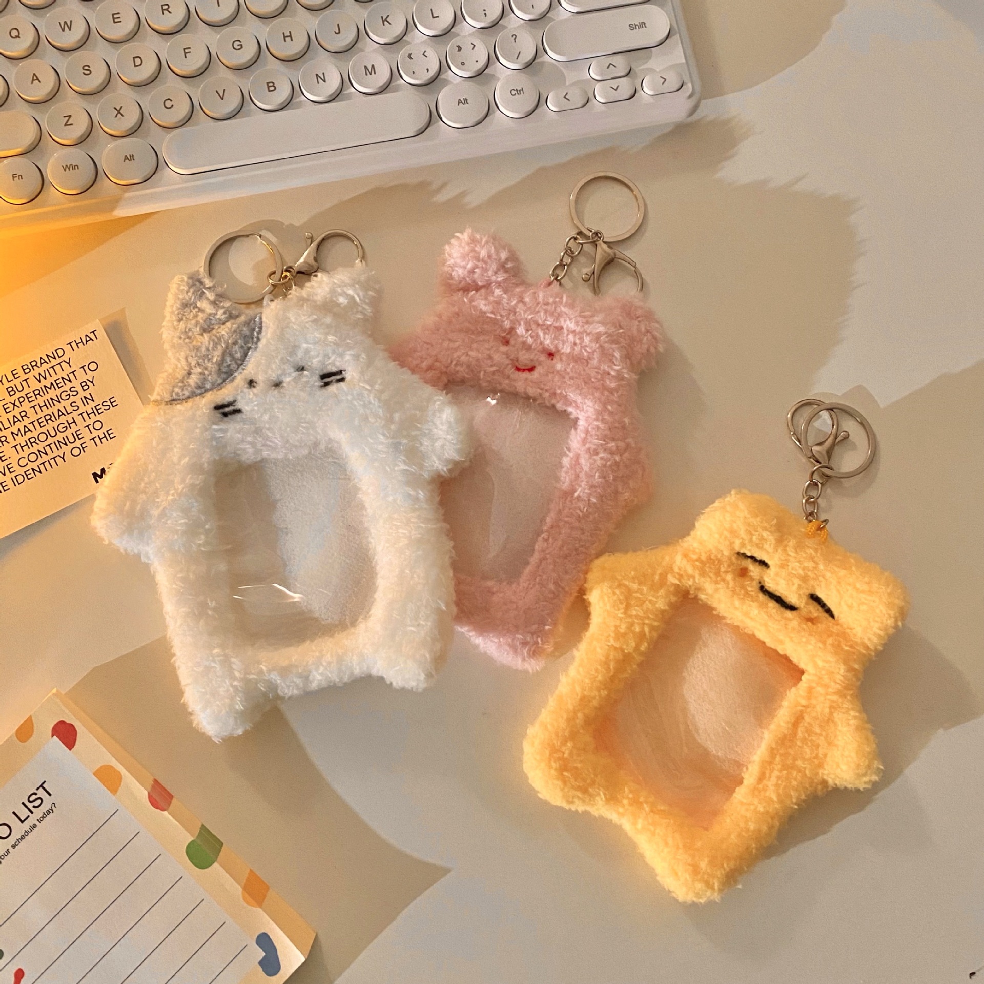 Han Daiping's replacement ~ Cartoon cat plush card case, star-chasing album card display, student Polaroid photo card case full figure