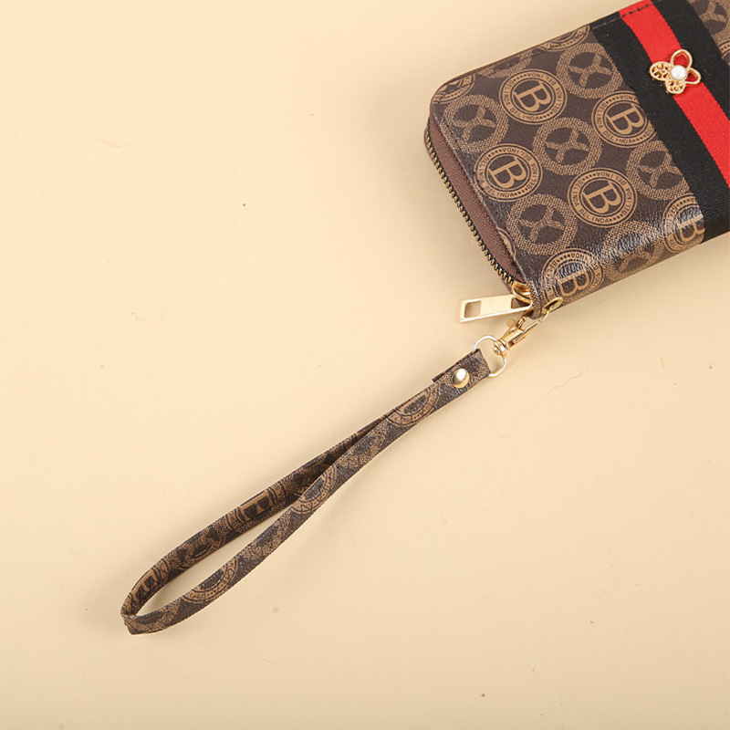 New fashionable women's long large-capacity card bag clutch bag, simple and multi-functional fashionable women's bag, long bag details Picture