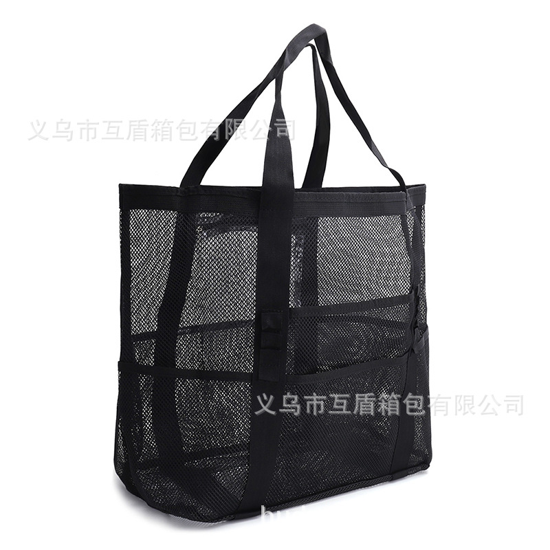 Beach bags, Amazon mesh bags, bathroom toy storage bags, large-capacity hollowed-out bags, clothes storage bags, cross-border Item Picture