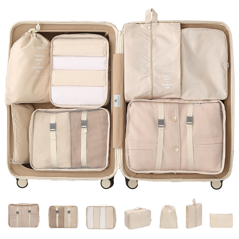 Travel storage bag, portioning bag, multi-functional clothes, suitcase organizing bag, seven-piece set, compressible storage bag Item Picture