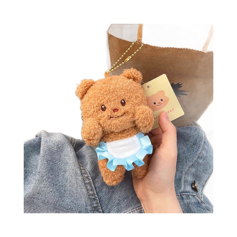 Best-selling butter bear plush toy, creative figurine, backpack pendant, keychain, couple, student, festival gift for girls Item Picture