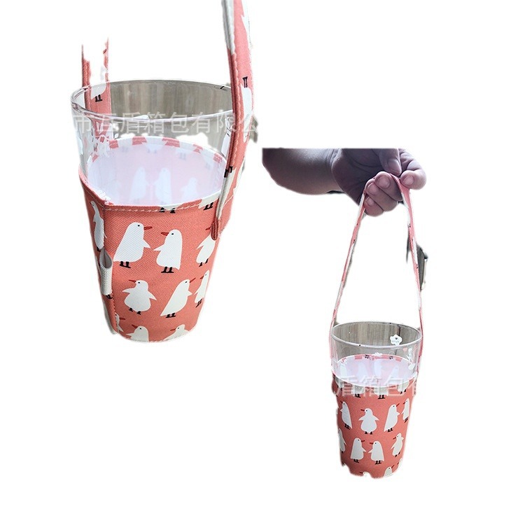 Smart children's insulated cup sleeve, girls' student water cup sleeve, cute cartoon with cup sleeve, milk tea straw, internet-famous cup Item Picture