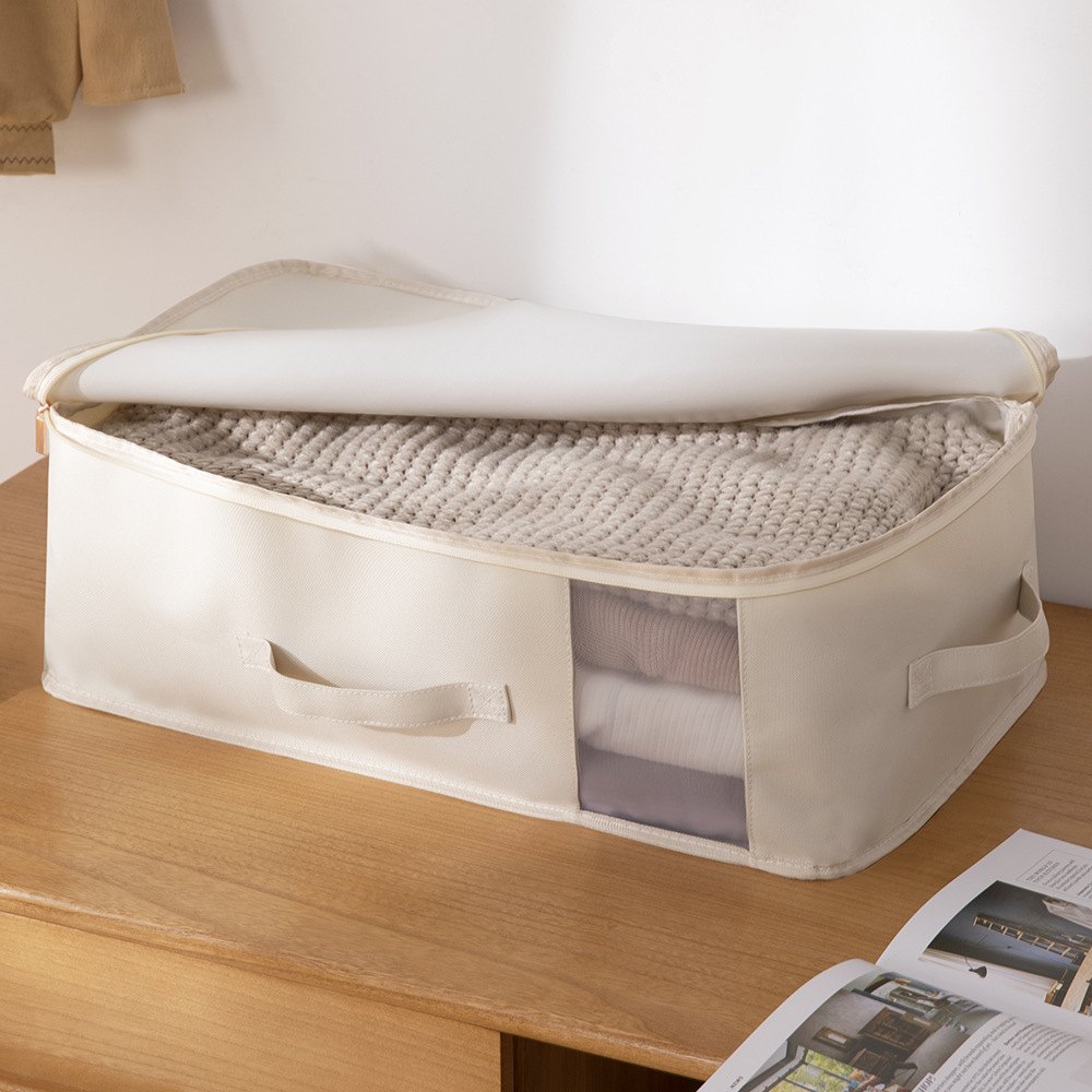 New zipper thickened Oxford cloth cotton quilt bag with transparent window, clothes, quilts and luggage bags from cross-border supply manufacturer full figure