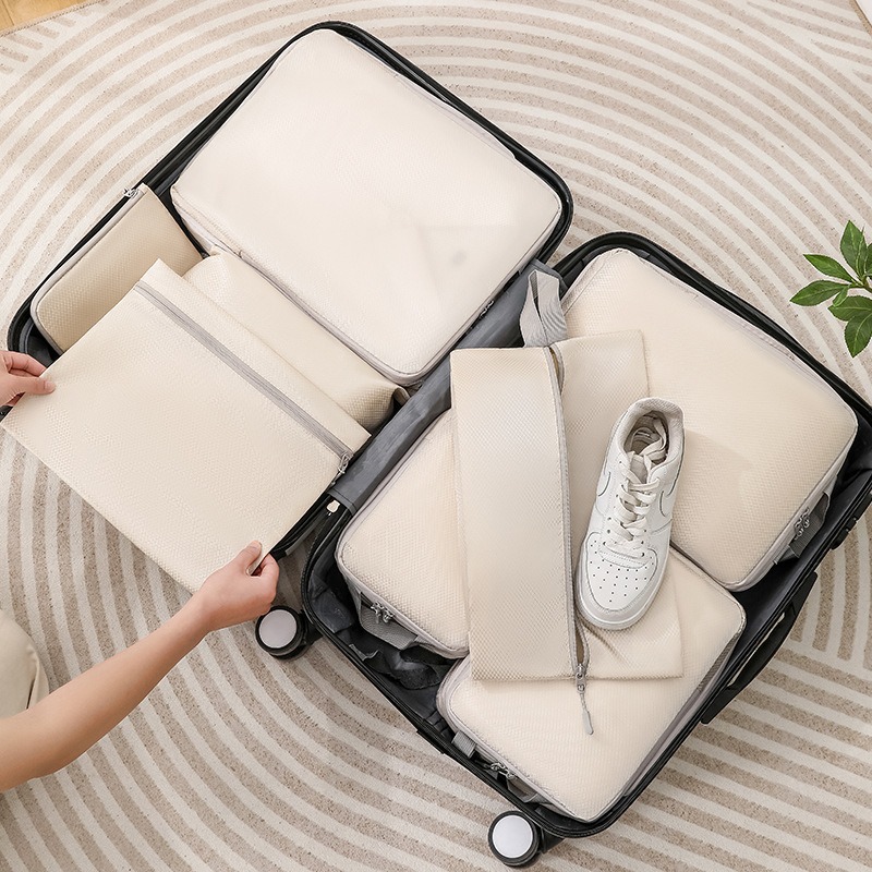 Customized cross-border travel compression storage set, four-piece set, luggage, clothes, organizing and storage bag, storage bag full figure