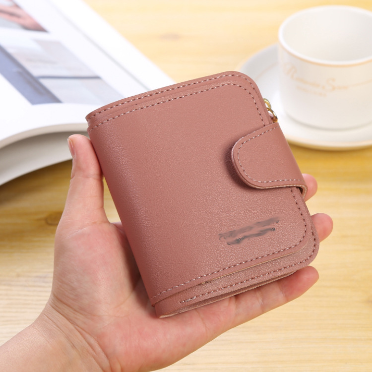 Short bag, ladies' wallet, short wallet, PU leather small coin wallet, solid color wallet purse Application Scenario