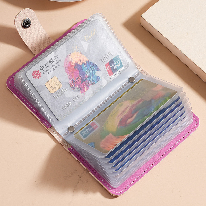 A popular cartoon and cute card case for women in foreign trade, with a large capacity, multiple card positions, anti-demagnetization, and ID card holder for men details Picture