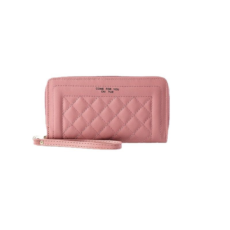 New cross-border women's wallet, long coin purse, women's high-end solid color zipper clutch, source factory Item Picture