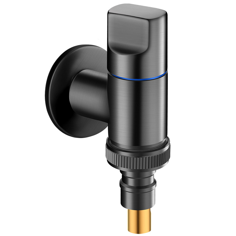 All-copper Angle valve, automatic stop valve for washing machine faucet, fully automatic, genuine product, 4/6 anti-drop, household Item Picture