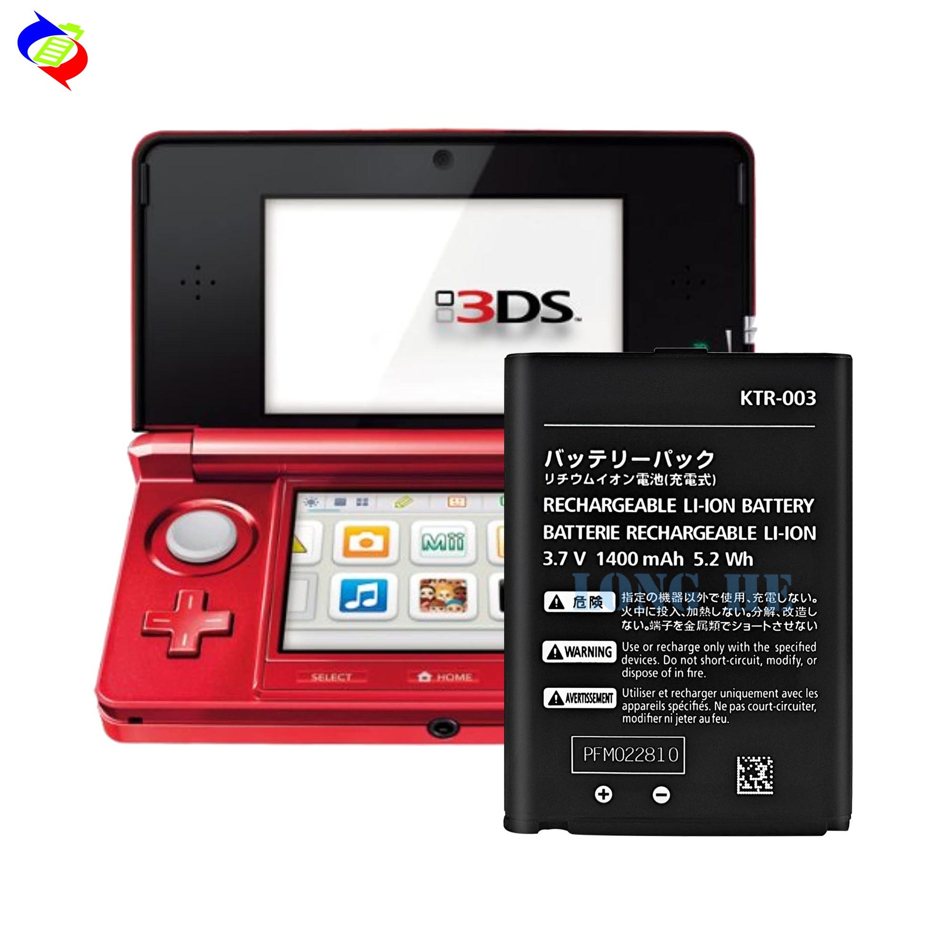 Factory wholesale and foreign trade of the rechargeable battery KTR-003 for the new Nintendo 3DS game console Application Scenario