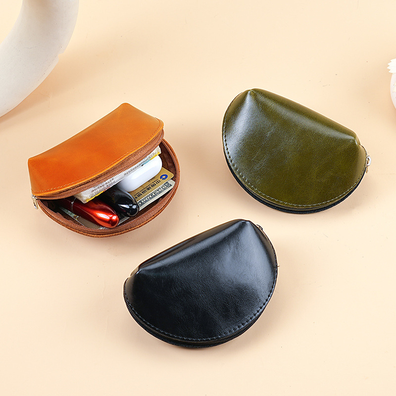 The new Ailun cute mini pu coin purse, high-end pu money storage bag, pendant, key and card case full figure