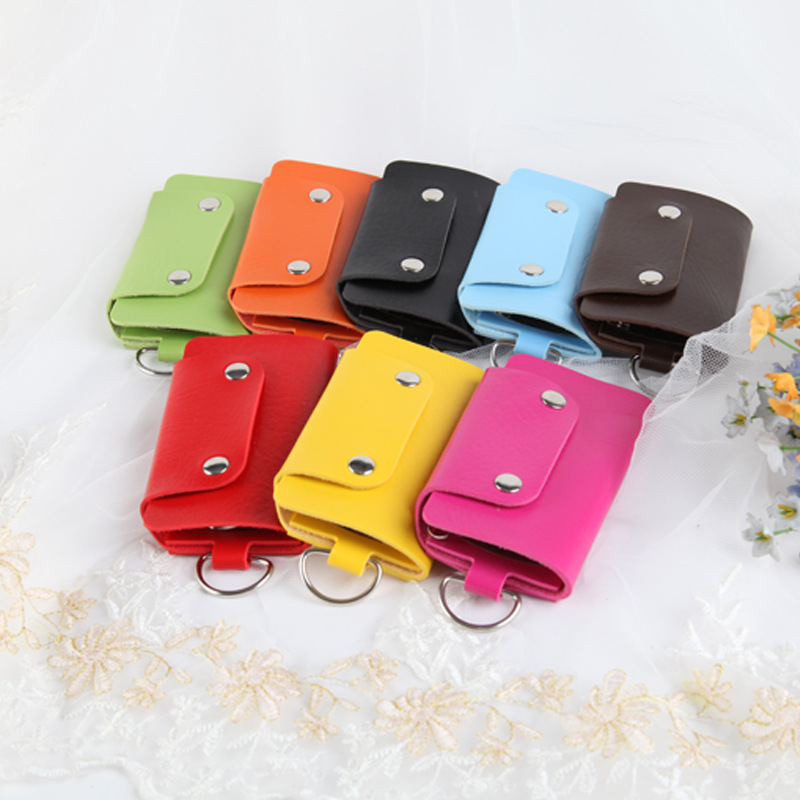 Hot-selling color button key cases, PU key cases, sales gifts, key case LOGO, key cases full figure