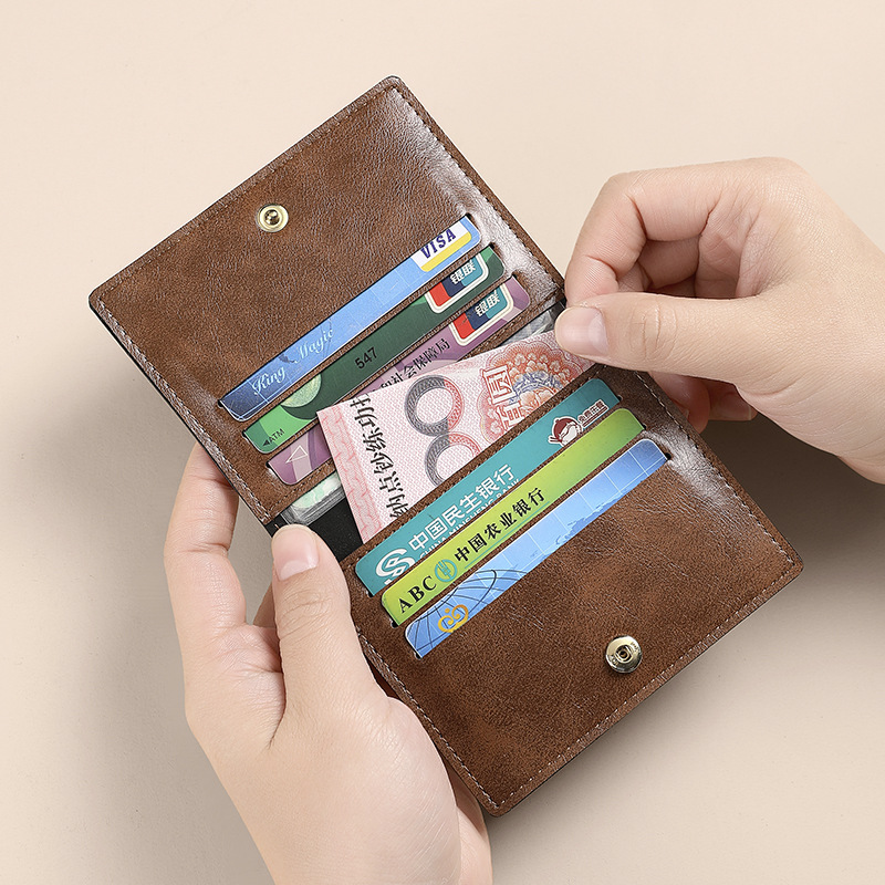 Wholesale and direct sales of European and American RFID anti-magnetic pu women's Korean-style casual wallets, wallets and card cases with logos Specification drawing