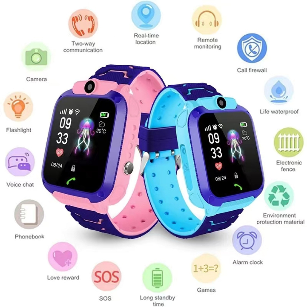 q12 5th Generation Children's Smartwatch, Smart female-male positioning, call resistance, Cross-border watch, multi-functional factory price Specification drawing