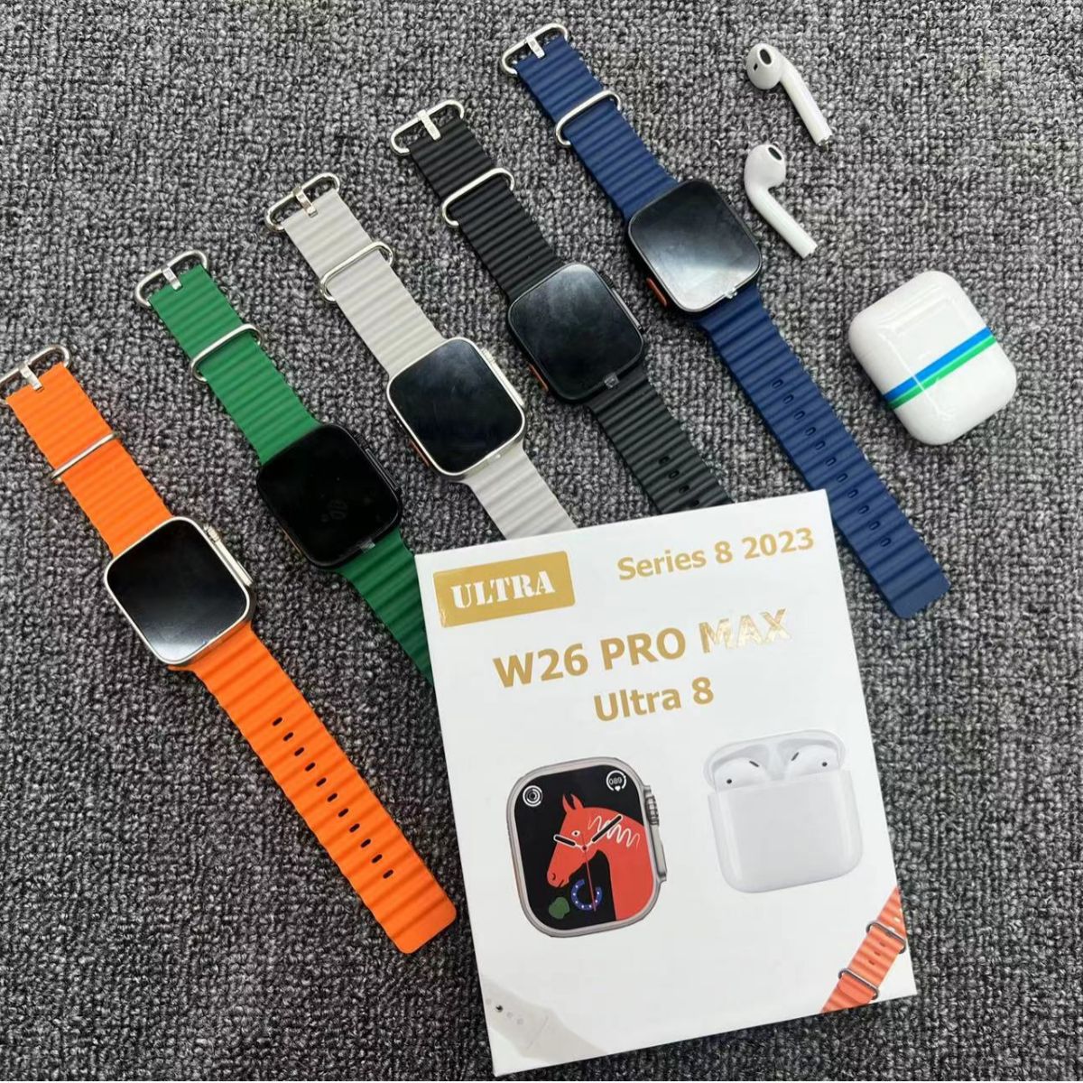 T55/W26ultra Headphone 2-in-1 smartwatch Bluetooth bracelet for calls, sports information, heart rate and sleep Specification drawing