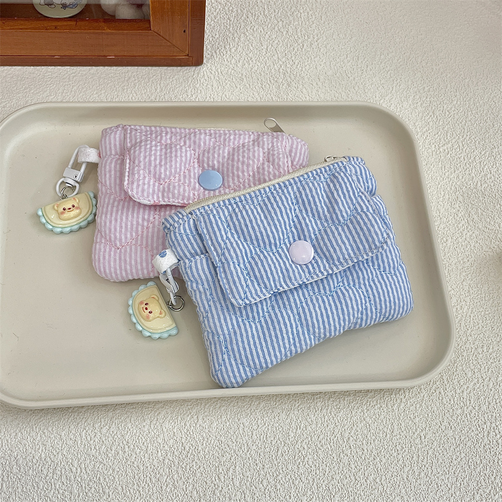 52141 Cute and compact card case, coin purse, snap-on zipper storage bag, multi-functional organizing bag, ID card case Specification drawing