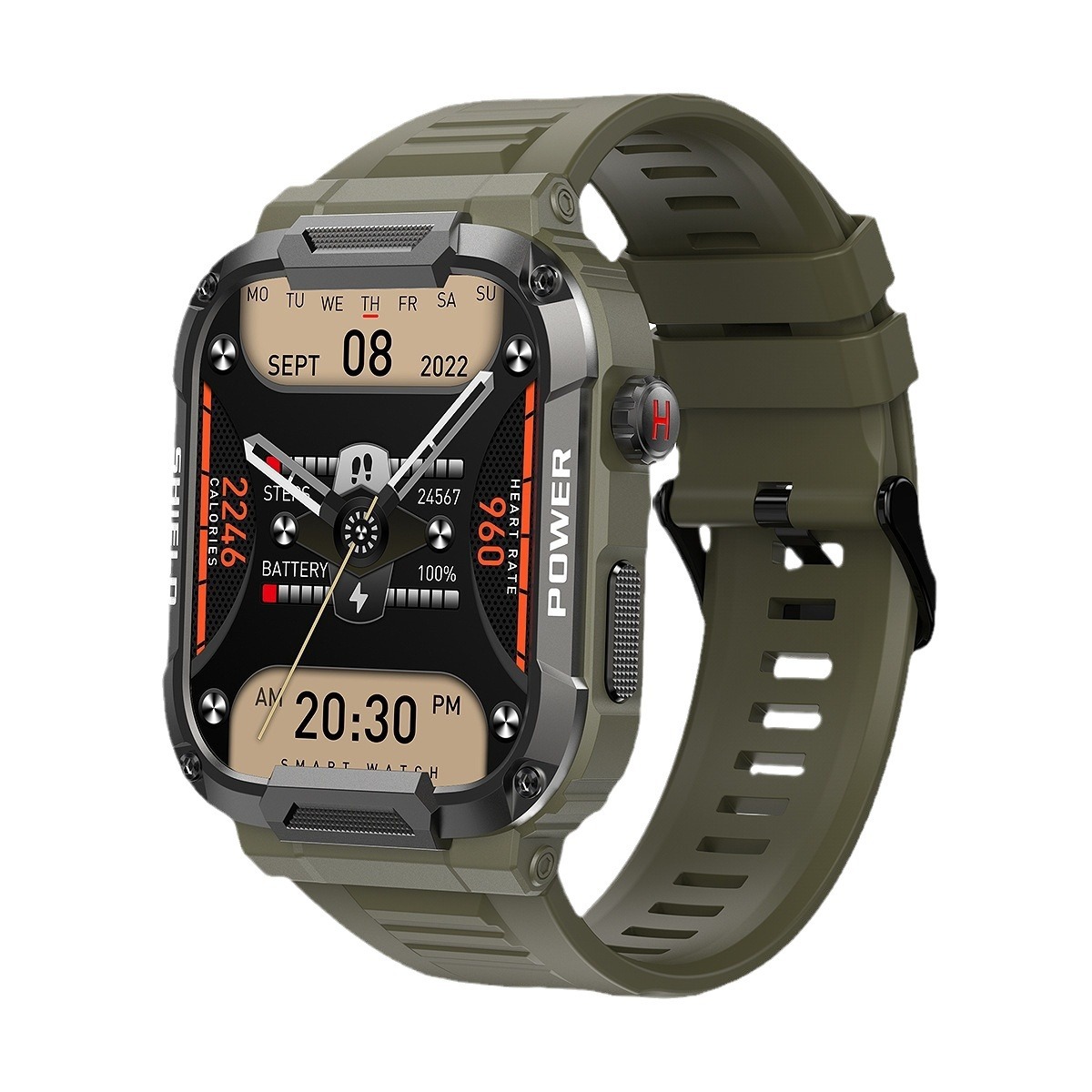 The new S6 model features a 2.01-inch large-screen Bluetooth call smartwatch, heart rate, blood oxygen, body temperature, IP68 water resistance, and is compatible with MK66 Item Picture