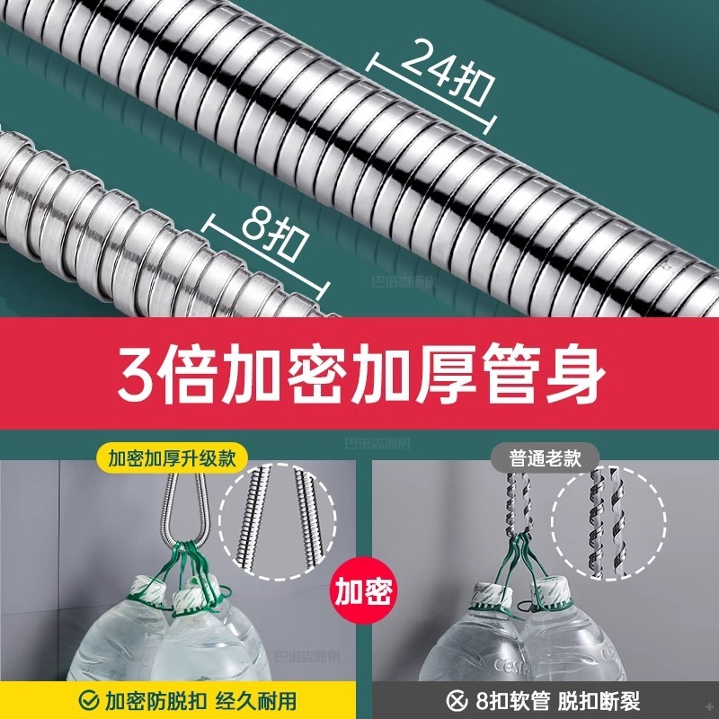 The large-diameter stainless steel pressure-increasing water pipe of the showerhead is connected with an explosion-proof shower head for flow water discharge Application Scenario