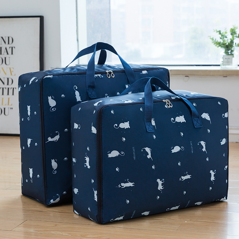 Customized thickened cotton quilt bags for cross-border domestic sales, Oxford cloth clothes and quilts storage bags, waterproof travel luggage and moving bags Application Scenario