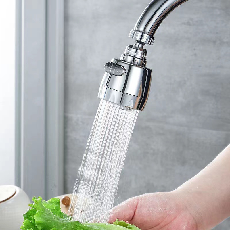 Three-speed pressurized shower head, splash-proof faucet, stainless steel extension pipe, water-saving, universal rotating extension filter Specification drawing