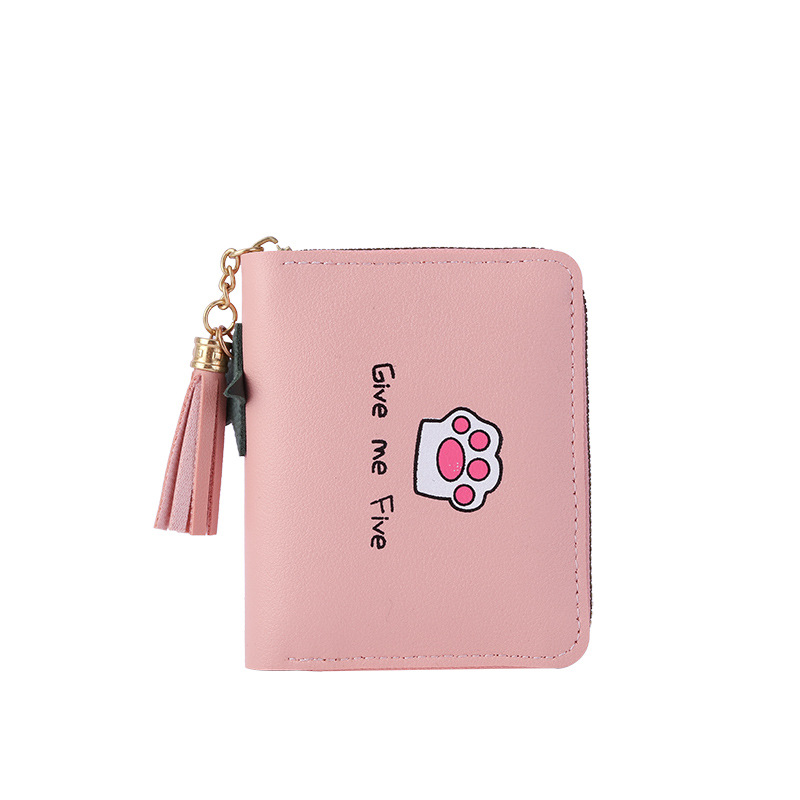 2021 New Korean-style wallet for women, short zipper, large capacity wallet, versatile, fashionable and simple student clutch Item Picture