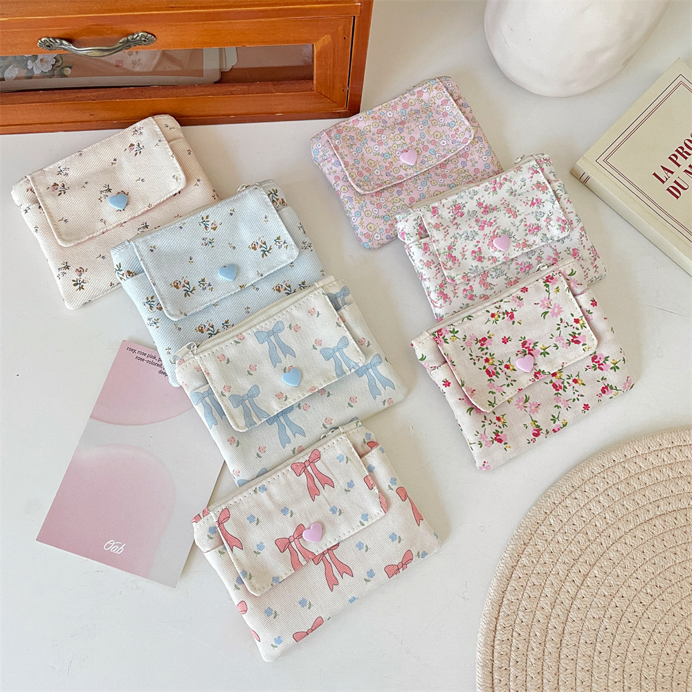 5681 Korean-style ins card case, versatile, large-capacity coin purse, miscellaneous bag, double-layered storage for ID cards and bank cards details Picture