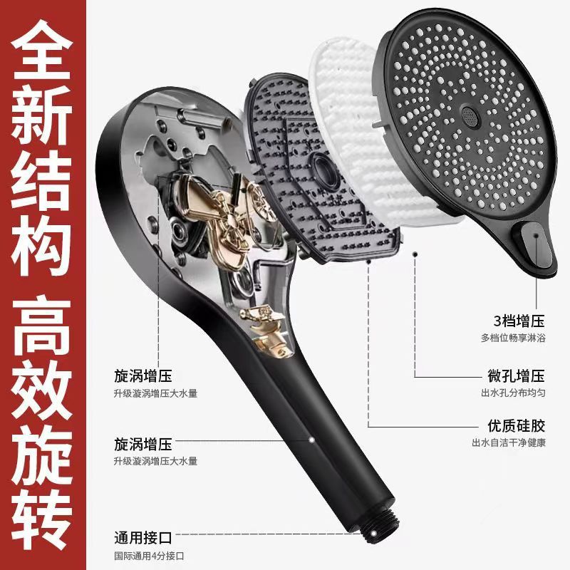 Pressurized shower head, overhead spray, large panel pressurized single-head rain shower, household bath and shower set Application Scenario