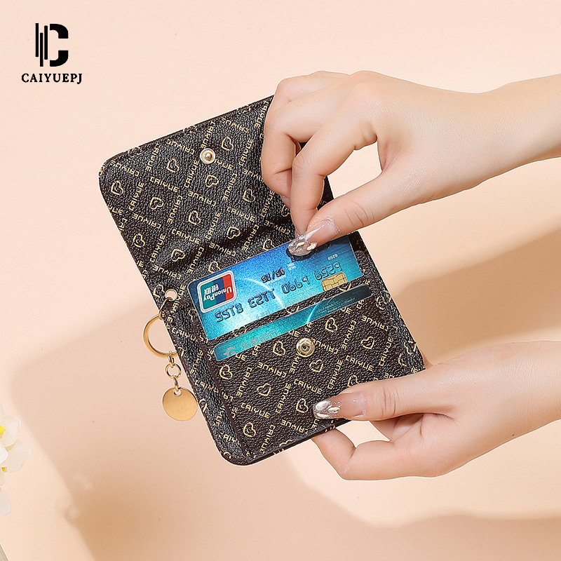 New 2024 cross-border card bag, fashionable printed letter coin purse, multi-functional trendy clutch bag, bestseller wallet Application Scenario