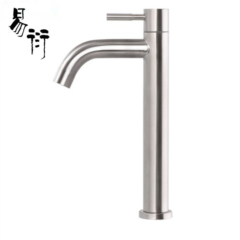 Wholesale of single-cooling faucets, stainless steel brushed washbasin faucets, single-hole laundry, washbasin, countertop and washbasin faucets Application Scenario
