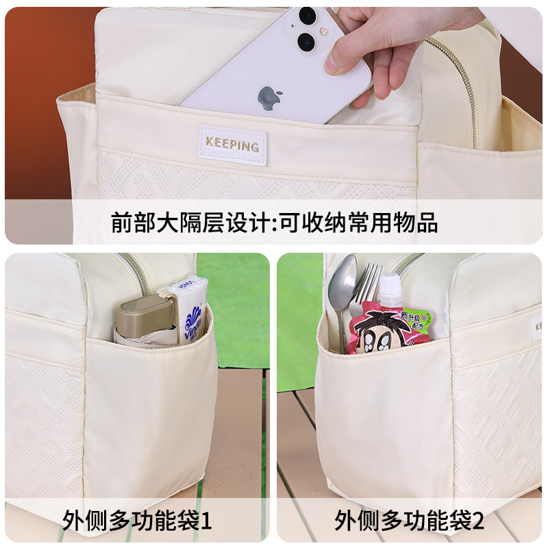 Japanese-style large-capacity lunch box bags, insulated bags, hand-held to work, lunch box bags, ice packs, hand-held rice bags, lunch bags Application Scenario
