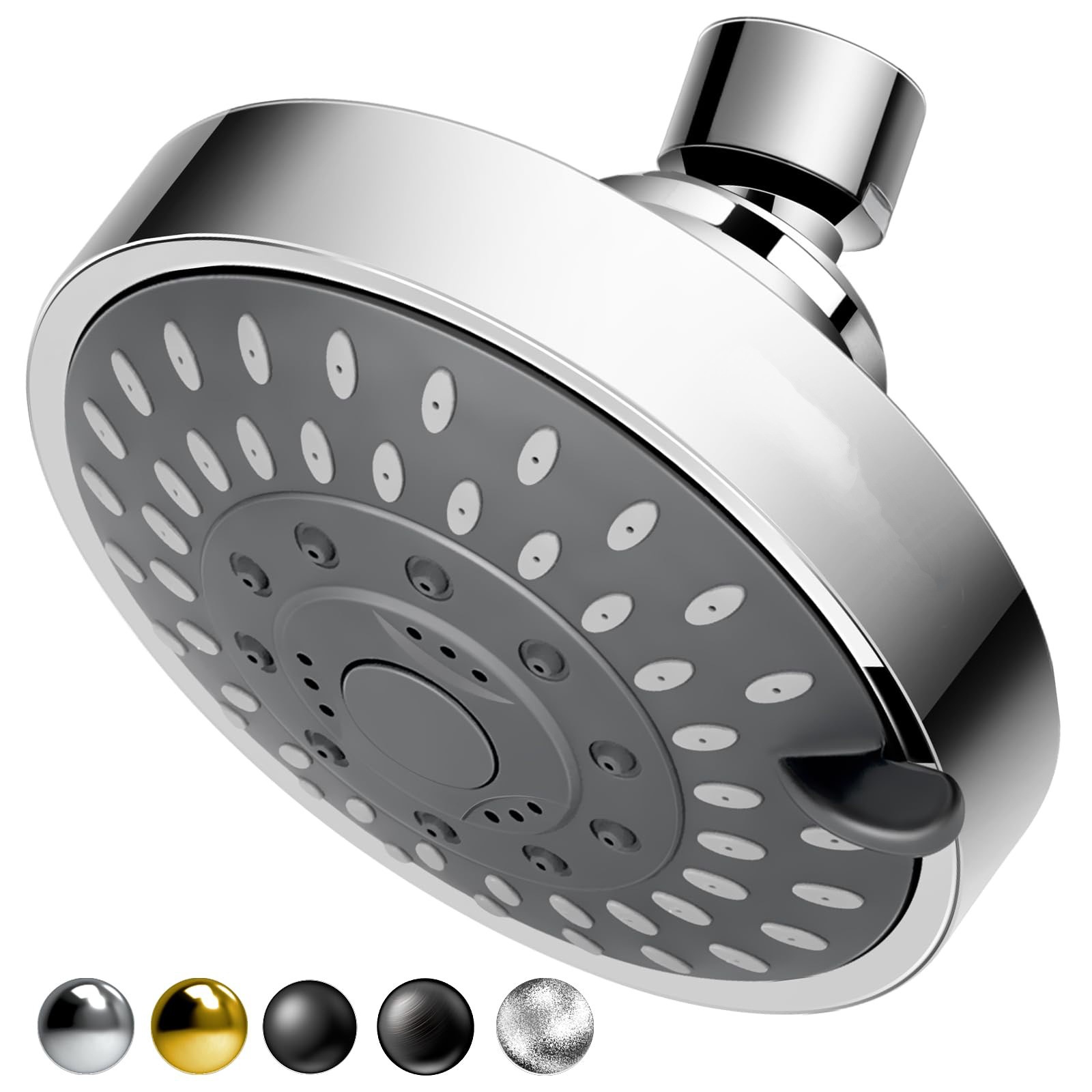 Amazon cross-border showerhead 4-inch filter top spray 5-speed pressurized showerhead full figure