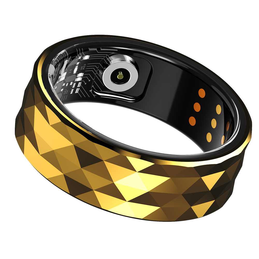 The new cross-border R12M smart ring, a fashionable Bluetooth ring, is designed for step count, sleep, heart rate, blood pressure, blood oxygen, and transportation Item Picture