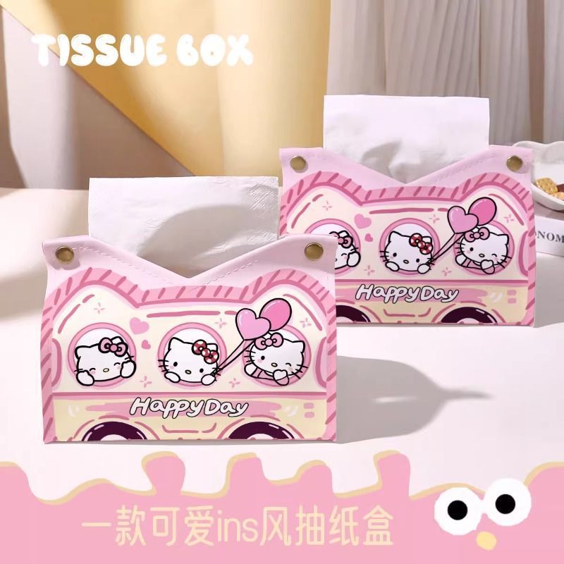 ins Bus Kt Cat Creative Paper Box, Living Room Tissue box, Napkin box, storage case, Tissue box, Home bedroom for women Specification drawing