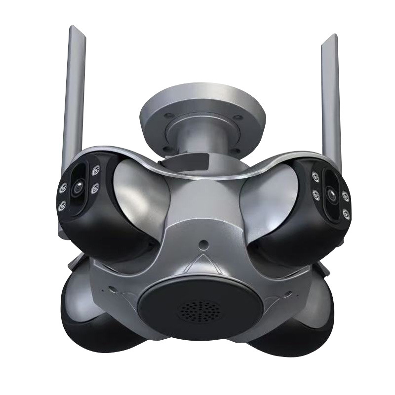 Four-screen, four-pan-tilt panoramic home outdoor high-definition gun ball wireless wifi network camera Item Picture