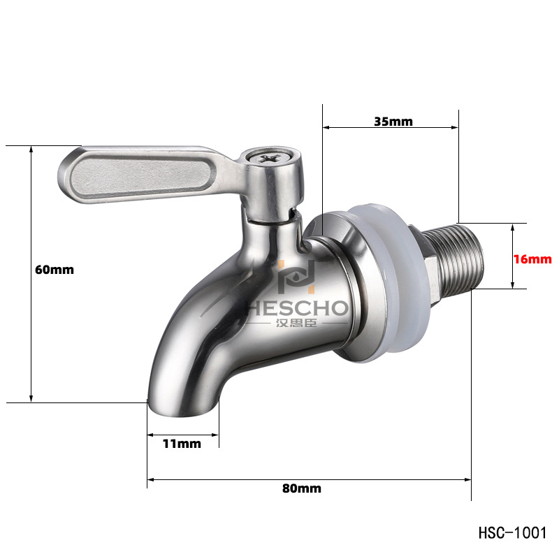 Wholesale and export of 304 stainless steel wine barrel faucet, juice faucet, glass bottle wine brewing, ceramic jar faucet manufacturer details Picture