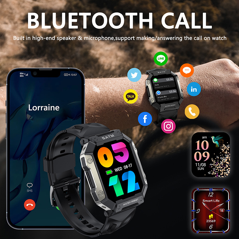 Huaqiangbei Cross-border New smartwatch heart rate detection sleep multi-functional sports Bluetooth call bracelet details Picture