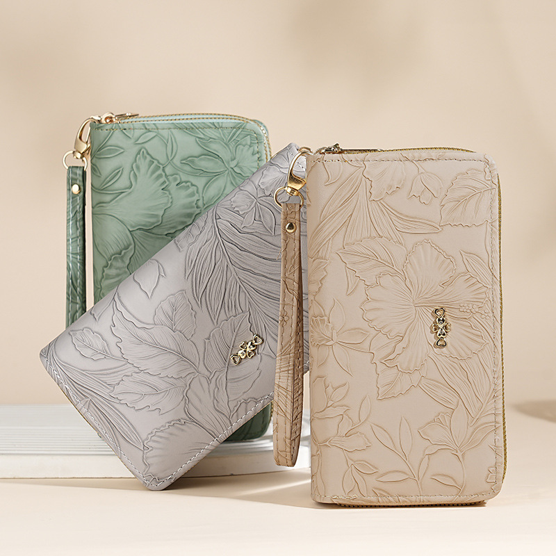 Ladies' wallet, ins women's small wallet, women's style, high-end long wallet, cross-border coin purse, zipper clutch full figure