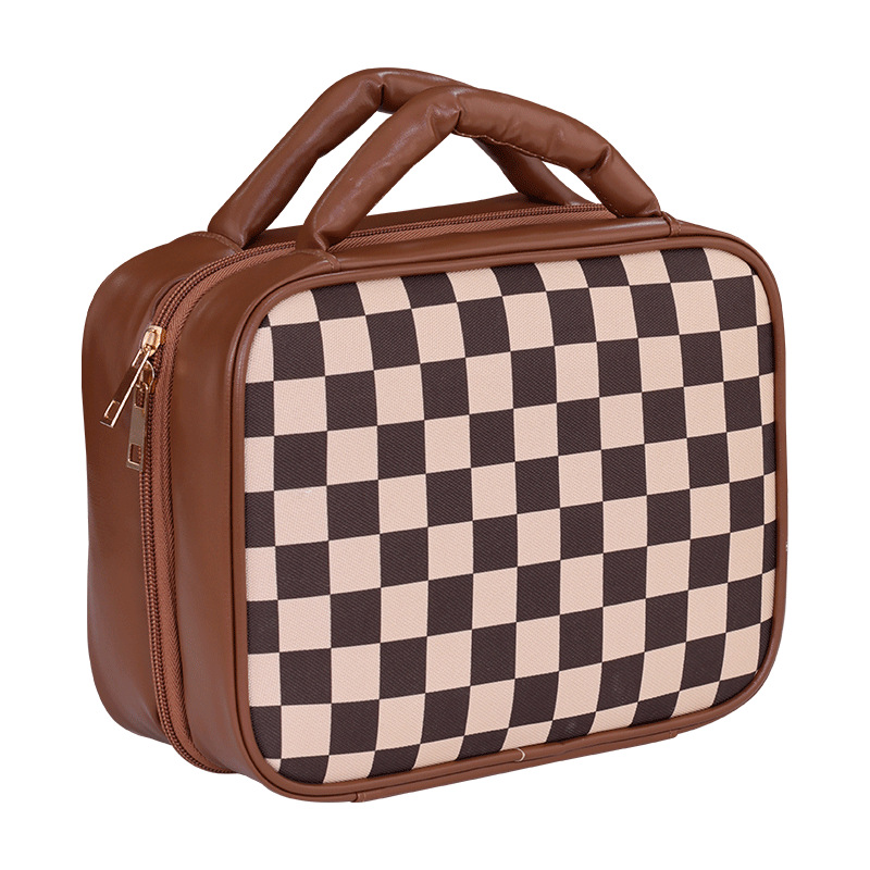 2024 New three-in-one makeup bag, large-capacity portable makeup brush bag, travel toiletry bag, makeup storage bag Item Picture