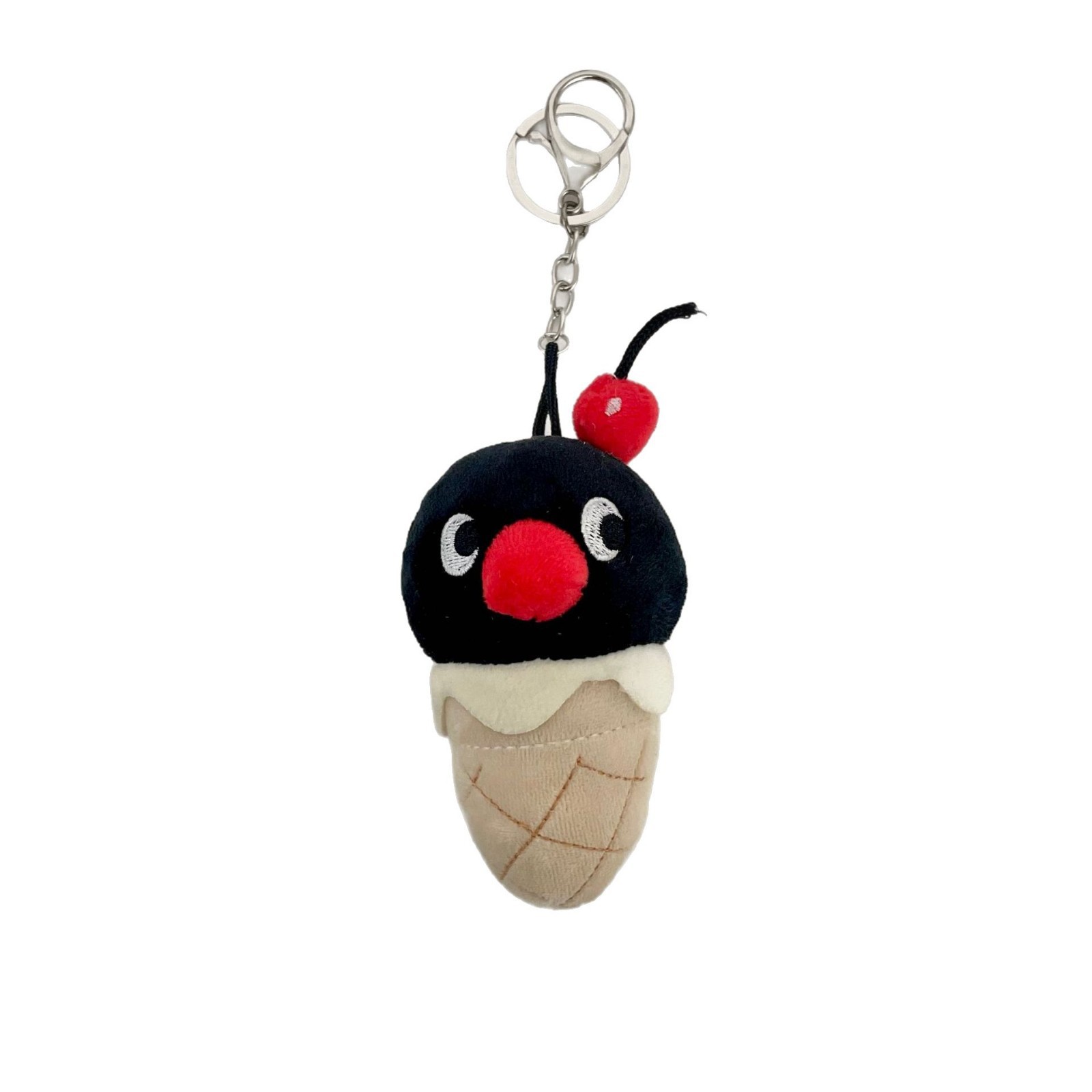 Cute penguin pingu ice cream cone, cartoon creative plush toy bag, keychain and funny pendant Item Picture