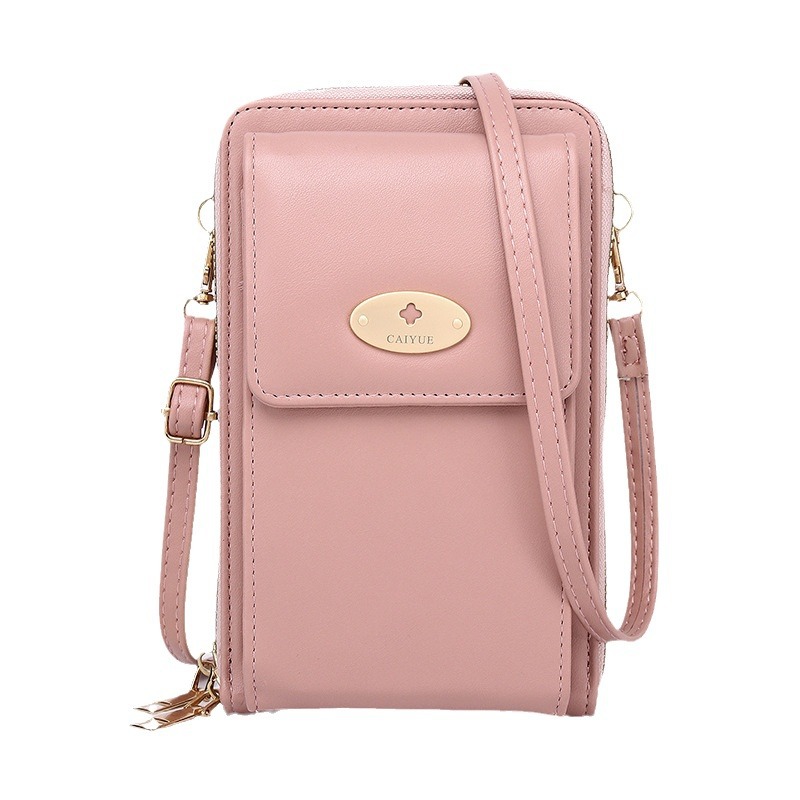 New niche Japanese and Korean style mobile phone bag, women's crossbody small bag, casual and simple, vertical multi-functional large capacity bag Item Picture