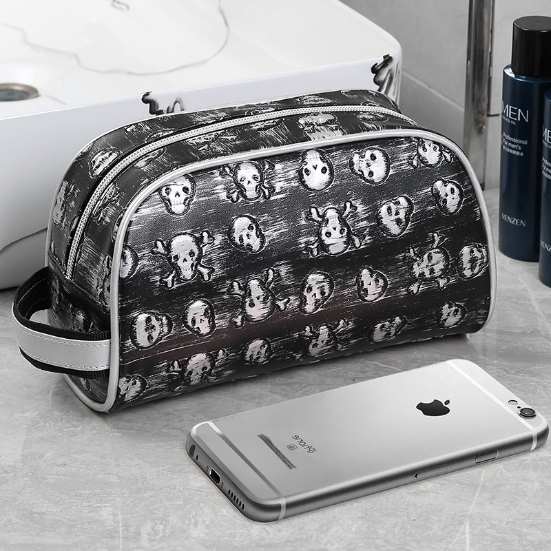 Men's waterproof large-capacity toiletry bag, portable InS-style high-end new cosmetic products travel storage bag full figure
