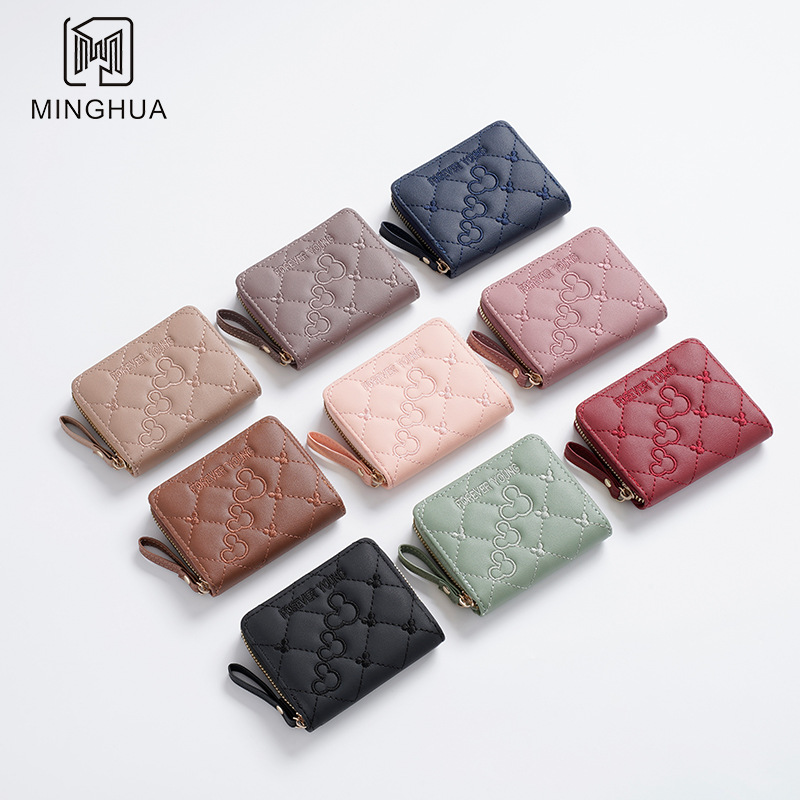 Wholesale of coin purges, women's card cases, key cases, small cases, coin cases, zipper mini short wallets, cross-border zipper cases Specification drawing