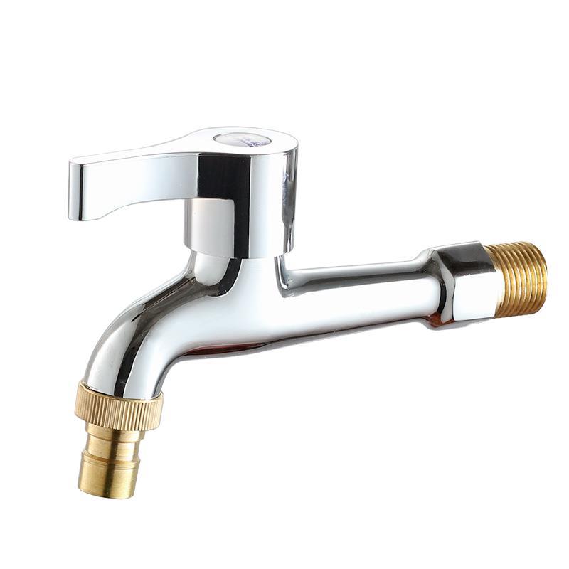 Copper extended by 4 fen, fully automatic washing machine special faucet, one in and two out, double out washing machine faucet for household use Item Picture