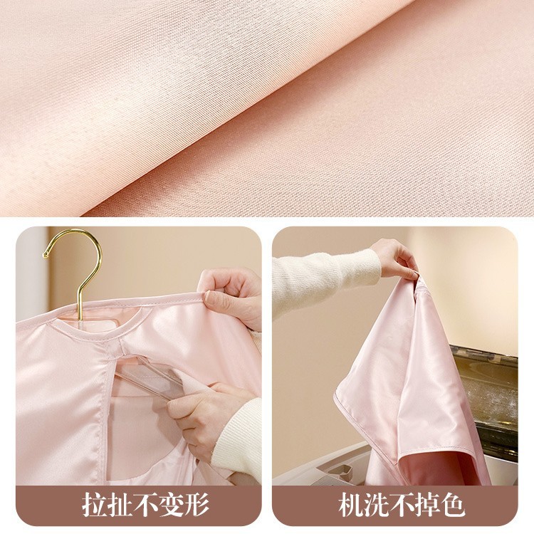 New cross-border clothing dust cover, hanging bag, clothing dust cover, hanging household long down jacket, fur, mink Specification drawing