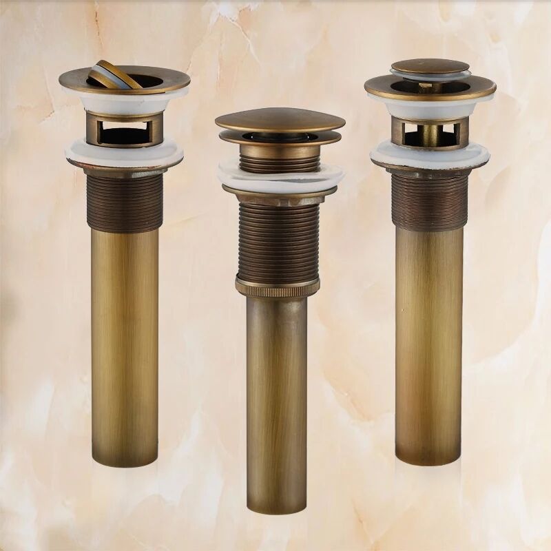 Factory direct sales of all-copper antique golden black antique home decoration building materials, plumbing hardware, bathroom fixtures, washbasins and drain traps Item Picture