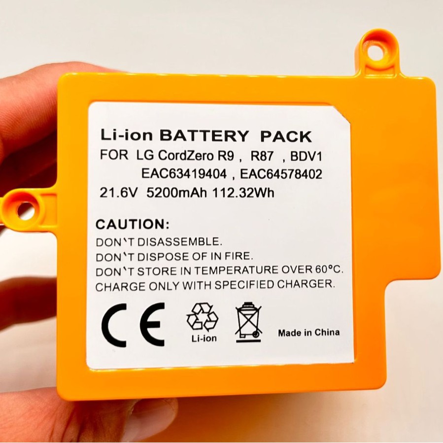 Brand-new battery for LG CordZero R9 R87 BDV1 vacuum cleaner robot full figure